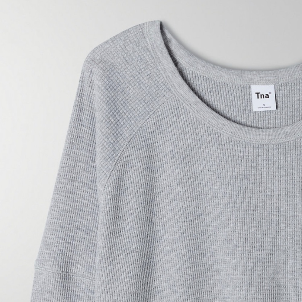 TNA alder thermal grey sweater - Picture 2 of 5